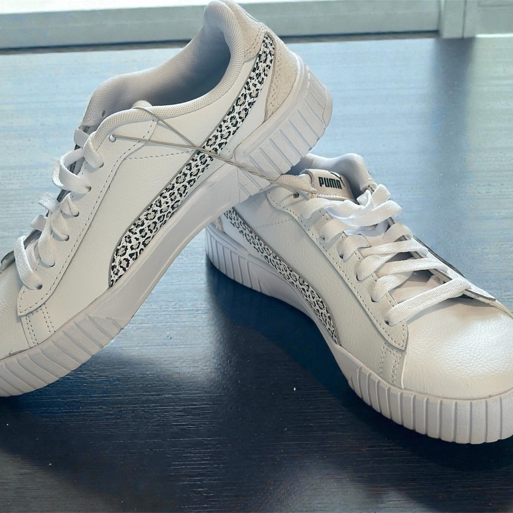 Puma Women's White Sneakers with Animal Print
